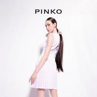 【年中特惠】PINKO 小香风千鸟格背心式针织连衣裙100968A0SK