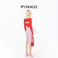 【季末精选】PINKO  2024春夏镂空修身长袖针织衫102799A170