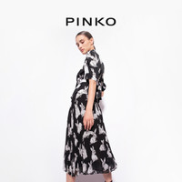 【年中特惠】PINKO 兔子印花系带收腰短袖衬衫100911A0PG
