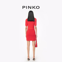 【季末精选】PINKO 2024春夏娃娃领短款针织连衣裙103161A1Q3