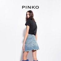 【年中特惠】PINKO 经典徽标印花修身圆领T恤100355A0KO