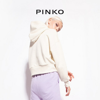 【年中特惠】PINKO 棉质短款宽松连帽卫衣100367A0KN