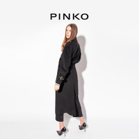 【年中特惠】PINKO 英伦风衣式长大衣外套101672Y27P