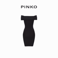 【季末精选】PINKO 2024春夏一字肩修身收腰连衣裙102797A170