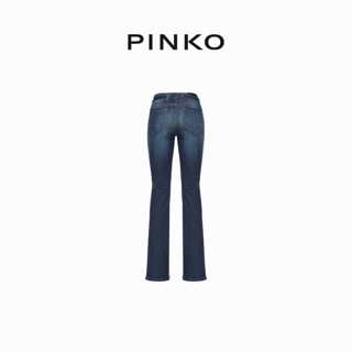 【季末精选】PINKO 2024春夏徽标腰带修身微喇牛仔裤100166A1MF