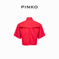 【季末精选】PINKO 2024春夏带扣短袖衬衫103118A19U