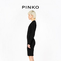 【季末精选】PINKO 2024春夏拉链V领修身连衣裙103033A04I