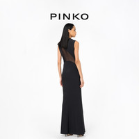 【季末精选】PINKO 2024春夏修身透视优雅长款连衣裙102844A1JR