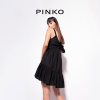 【年中特惠】PINKO 织拼接吊带连衣裙101162A0TS