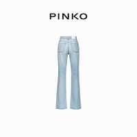 【季末精选】PINKO 2024春夏微喇修身浅色牛仔裤101736A1MV