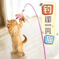 欢宠网猫玩具猫咪逗猫棒羽毛铃铛互动自嗨解闷耐咬猫猫小猫幼猫宠物 【狂嗨模式】Q弹钢丝逗猫棒90cm
