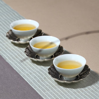 左茗右器 青瓷盖碗茶杯 景德镇陶瓷三才杯 泡茶碗 功夫茶具家用泡茶器 青瓷斗笠杯单只