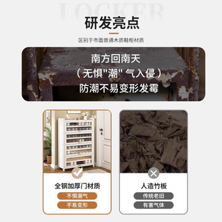 裕众鞋柜门口入户柜一体多层靠墙家用楼道外客厅防尘大容量现代收纳柜 【陨石灰】五门十一层·高1758mm 长100cm·宽35cm【更大容量】