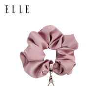 ELLE素色铁塔职业发圈皮筋 简约发绳头绳   落樱粉