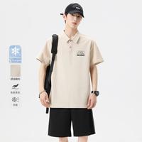 t恤男士夏季休闲翻领Polo衫舒适清爽短袖男宽松简约风男半袖