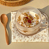 ROYALLOCKE 皇家洛克 ins风早餐碗家用太阳花玻璃杯酸奶碗带把手冰淇淋麦片甜品点心碗 一个 300ml