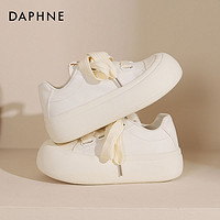 88VIP：DAPHNE 达芙妮 厚底小白鞋女2024新款爆款夏季百搭大头鞋子女透气帆布鞋女