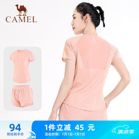 骆驼(CAMEL)运动套装女透气瑜伽健身运动服 Y1S1QL9626-1