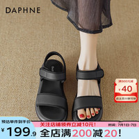 达芙妮厚底凉鞋女夏季2024新款高级感魔术贴外穿运动凉鞋休闲沙滩凉鞋女
