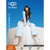 UGG【明星同款】夏季女士厚底束带凉鞋 1152686 WHT白色 37 WHT|白色