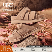 UGG夏季女士纯色厚底露趾可调式束带凉拖 1155458 SEL|灰色 38