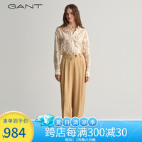 GANT甘特2024春季女士时尚气质印花长袖衬衫4300332 干砂277 32