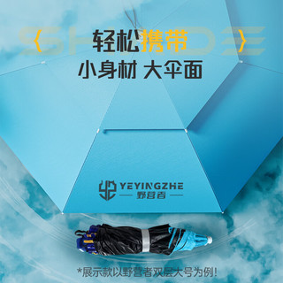 野营者钓鱼伞帽头戴式雨伞斗笠折叠头顶伞双层大号遮阳防晒帽子伞 0.95米 二折-双层灰色