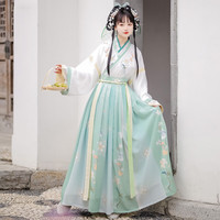 飚阁新中式女装汉服成人女中国风套装【四时春】魏晋夏季 里衣+外衣+裙子 均码