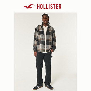 HOLLISTER24秋季新款美式工装风直筒松紧腰裤装长裤男 KI330-4087 黑色