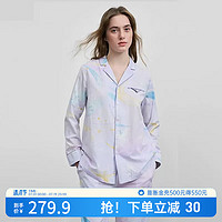 嫚熙（EMXEE）月子服睡衣产后家居服哺乳衣春秋季纱罗喂奶夏天 星月时空【哺乳吊带三件套】 M【Noble高端系列】