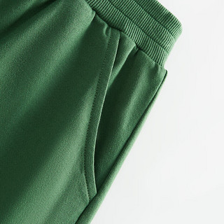 纤丝鸟（TINSINO）儿童裤子男童短裤夏季外出休闲百搭五分裤 三色图框丛林绿150