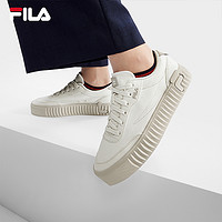 FILA 斐乐 女鞋GEAR 1S复古帆布鞋2024秋饼干鞋休闲运动鞋