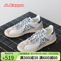 KAPPA卡帕男鞋夏季德训鞋子男新款透气运动板鞋男轻便软底商务休闲鞋 经典白/悬浮蓝