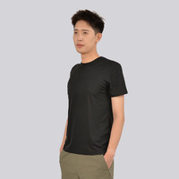 ibody 短袖速干衣男训练半袖上衣运动t恤男工厂直供 黑色 M码