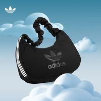 adidas「云朵包」经典大款运动挎包女子阿迪达斯三叶草 黑色 NS
