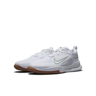 NIKE 耐克 Crosscourt 大童跑鞋 FN2231-100 白/白金色/橡皮中褐 37.5