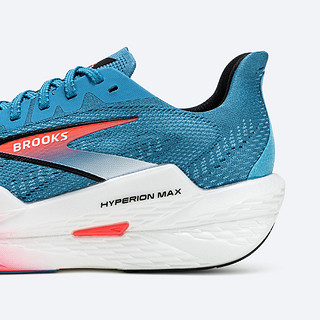 BROOKS 布鲁克斯 Hyperion Max 烈风2 减震竞速马拉松专业男子跑鞋 1104341D408 晶海蓝/炫红/黑色 40.5