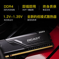 Kingston 金士顿 内存条DDR4 16G 3200台式电脑灯条 野兽/骇客神条