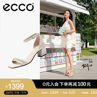 爱步(ECCO)一字带凉鞋女 2024年夏季新款高跟增高凉鞋罗马凉鞋 塑雅213343
