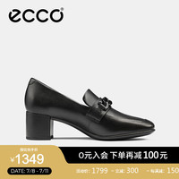 爱步(ECCO)皮鞋女 夏季单鞋简约浅口方头高跟单鞋女 型塑系列290913 黑色29091301001(羊皮)