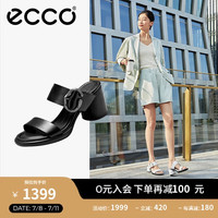 爱步（ECCO）女凉鞋 夏季粗跟一字带高跟鞋凉鞋 雕塑奢华222873