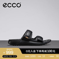 爱步（ECCO）【60周年款】 夏季简约休闲魔术贴外穿拖鞋女 科摩219003 黑色21900301001 37