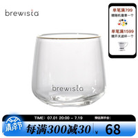 BREWISTABrewista耐高温玻璃手冲咖啡杯单品杯ins风家用水杯饮品杯240ml 单品杯-描金