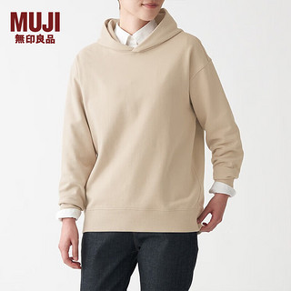 无印良品（MUJI）男女通用 紧密织 毛圈棉 套头卫衣 男式女式无性别 ABI06A1A 象牙色 L-XL  (180/104A)