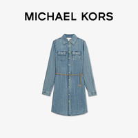 【12期免息】MICHAEL KORS 女士牛仔连衣裙 含链条腰带