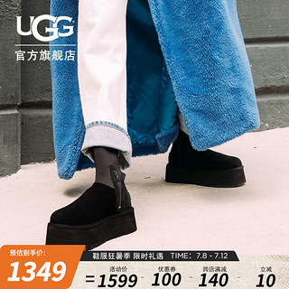 UGG冬季男女同款休闲舒适时尚纯色厚底圆头短靴 1144031 BLK | 黑色 39