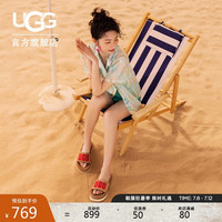 UGG夏季女士厚底字母沙滩凉拖鞋 1110110 CHE|栗色 39