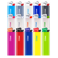 草蜢(CRICKET)砂轮打火机 海军5支纯色5支磨砂5支 一次性火石可 5海军5半透磨砂5纯色