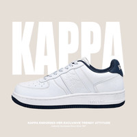 KAPPA卡帕男鞋小白鞋男2024夏季透气板鞋子男百搭休闲运动鞋男潮鞋 经典白/海昌蓝-四季款 40