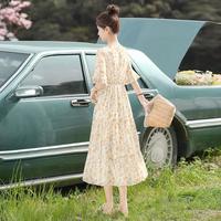 丝柏舍 SPECIAL【碎花雪纺裙】2024夏装新女士v领气质显瘦连衣裙有大码
